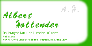 albert hollender business card